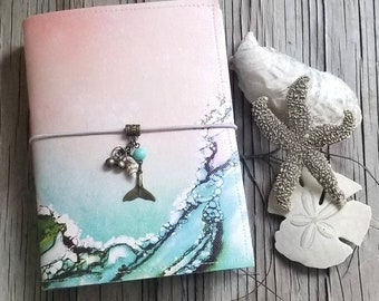 Mermaid Journal - beach diary handmade journal gift