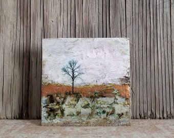 tree of the earth mixed media reclaimed art