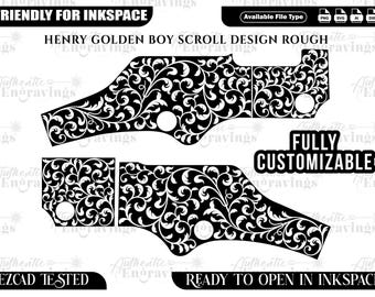 Henry Golden Boy Scroll Design, Laser Cut File (SVG, Ai, Png, Dxf)