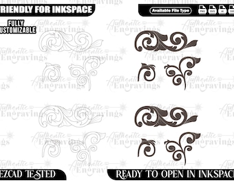 Scroll Design Bundle Svg art,laserdesign,lasermarking,fiberlaser,metalart