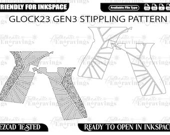 Glock 23 Gen3 Stippling Laser Design SVG (Digital Download)
