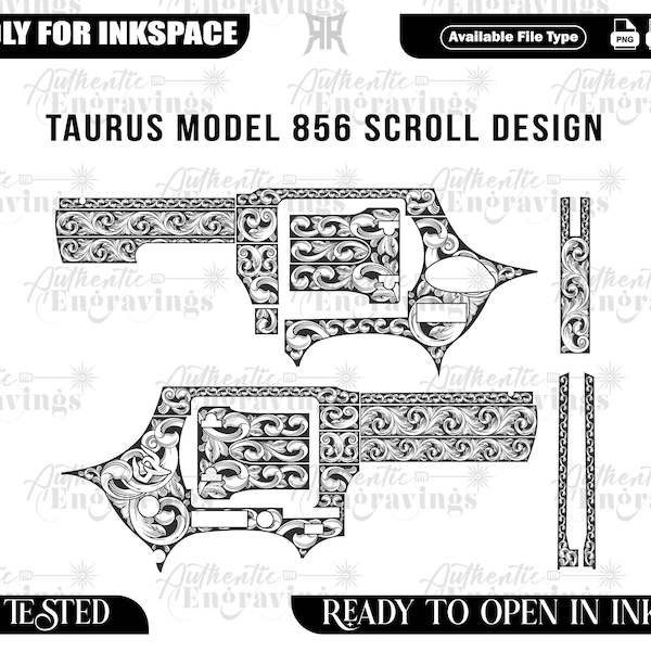 Taurus Model 856  Scroll design SVG,laserdesign,laserwork,laserdesign,ezcaddesign,metalart,metaldesign,metalcurving,fiberlaser,laserwork