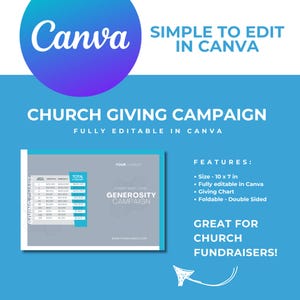Modelo de cartão de campanha de arrecadação de fundos da igreja Canva para cartão de apoio a doações da igreja, apelo de contribuição com base na fé, cartão de campanha de caridade