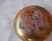 Vintage Collector Porcelain SATSUMA hand painted Chinese man button(Sept 103 17)