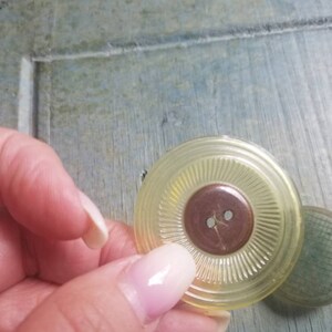 Vintage Button, 2 Extra Large, Translucent Celluloid Design ...