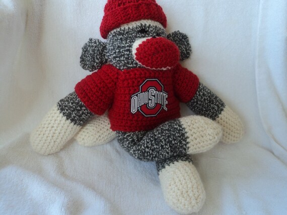 Items similar to Sock Monkey Ohio State University or Your Team on Etsy