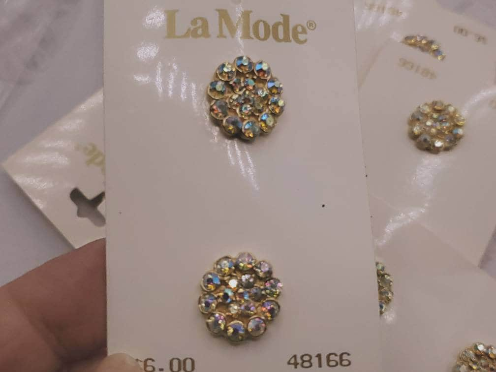 Gold Rhinestones Button - Art. 9206 Gafforelli Srl – GAFFORELLI SRL