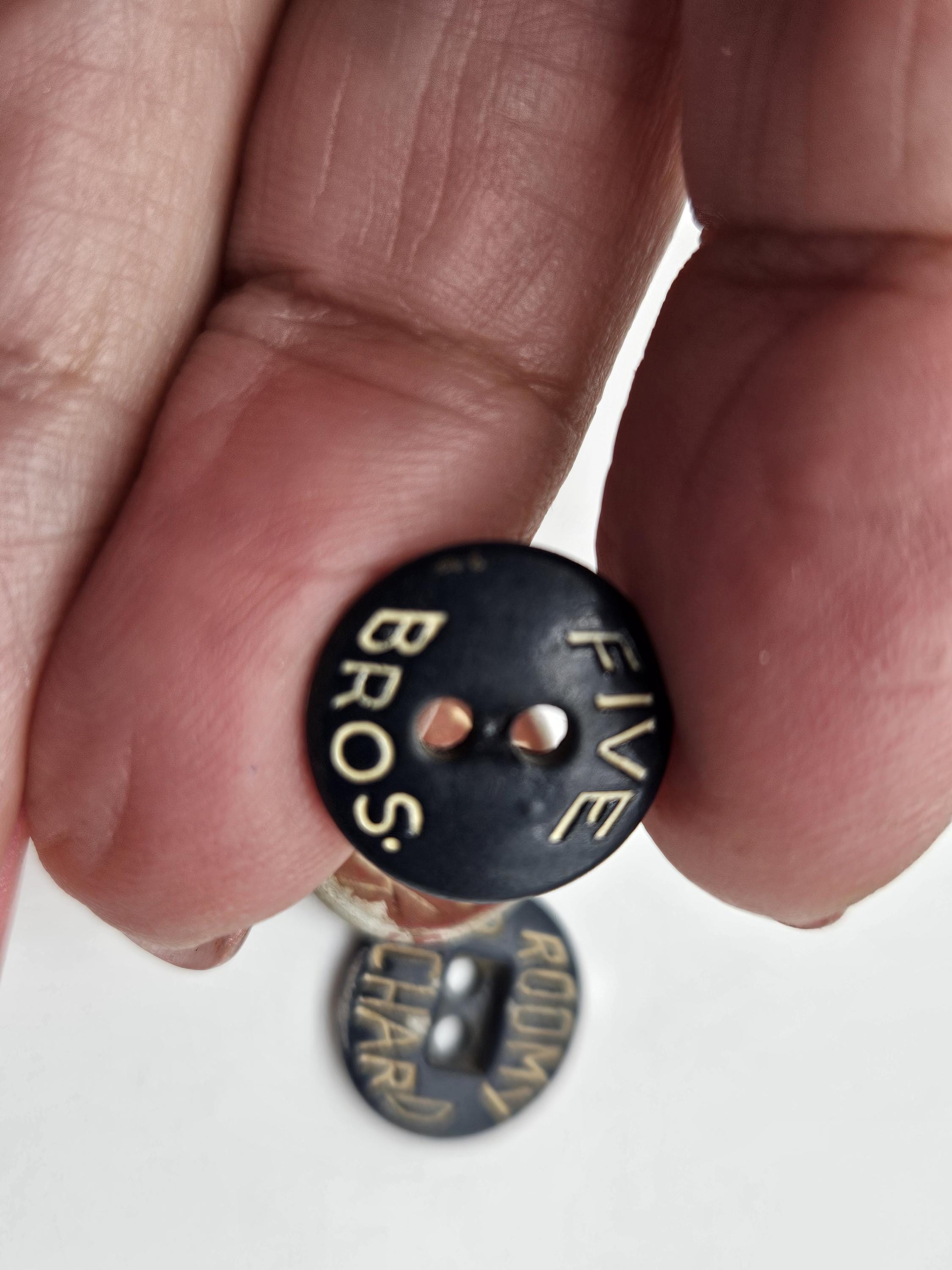 Vintage Branded Work/ Overall Buttons-3 Roomy Richard, Yank Junior Five ...