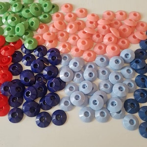 Vintage button plastic Cottage Chic, Select your color and quantity ink well design (ink well 1)