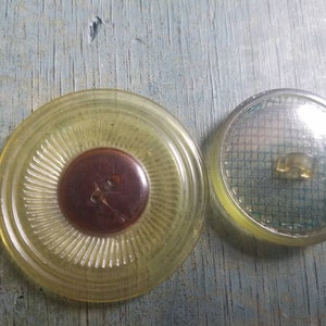 Vintage Button, 2 Extra Large, Translucent Celluloid Design ...