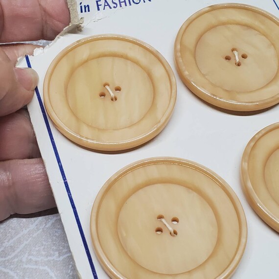 Vintage Buttons 4 Coat Buttons Heavy Weight Thick Extra Etsy