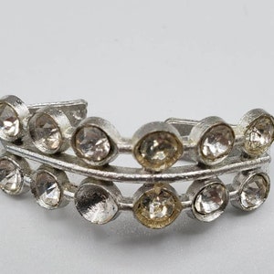 Vintage, 1 beautiful band, cuff, jewelry making large size, 1 1/4&quot; 32mm Rhinestones(dec 381 20)