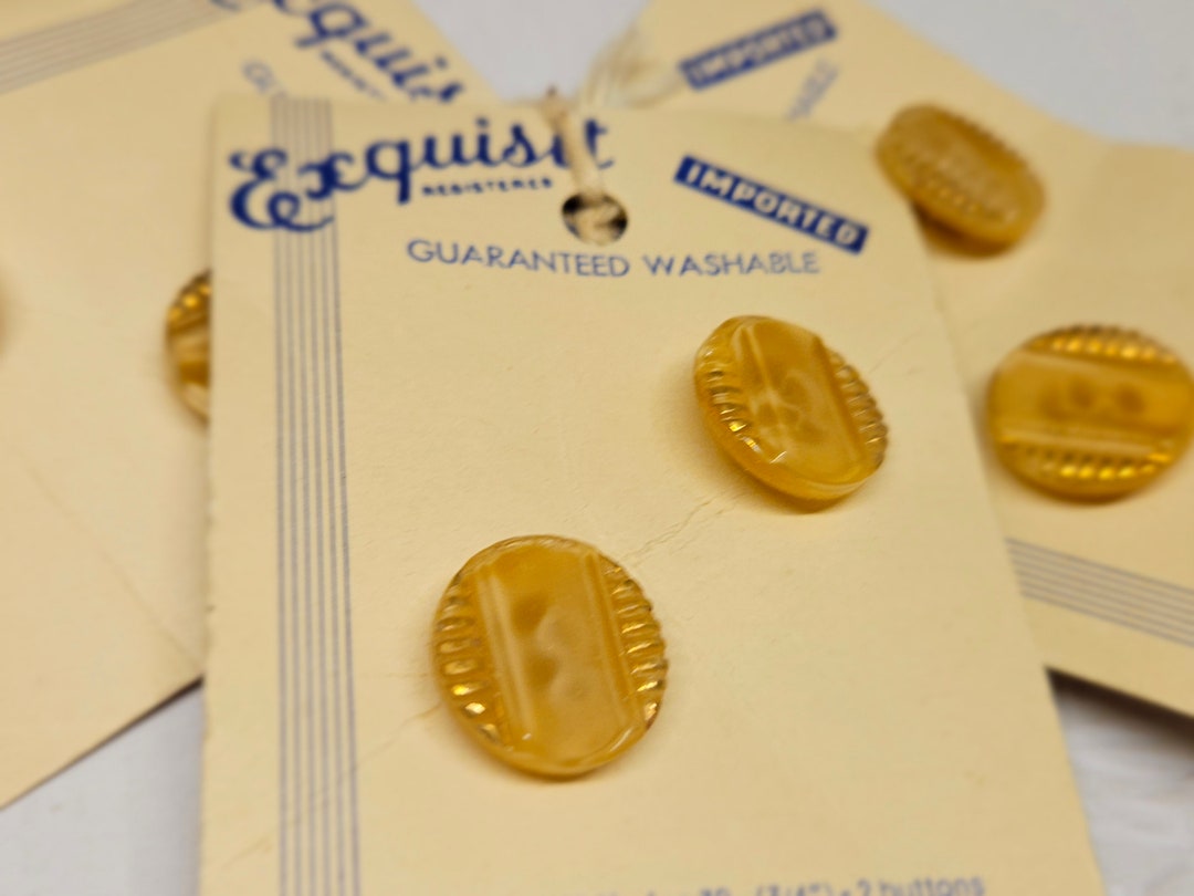 Exquisite Buttons Manufacturing Vintage Buttons 3 Cards Exquisite Brand 2 Midsize 3/4