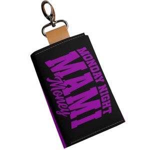 Segunda-feira à noite Mami Rhea Ripley Wrestling Chaveiro Carteira de couro Presente para ela Ideia para Wrestling Mami Judgement Day Multi Card Wallet Presente