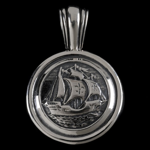 Galleon Pendant , B.C. Silver Collection      6421S
