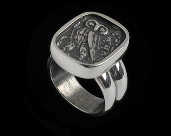 Wise Owl Ring, BC Silver Collection  6504S