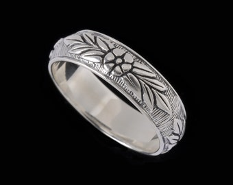 Floral Wedding Band, Wildflower Collection                   2518S