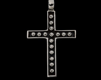 Beaded Cross Pendant      6419S