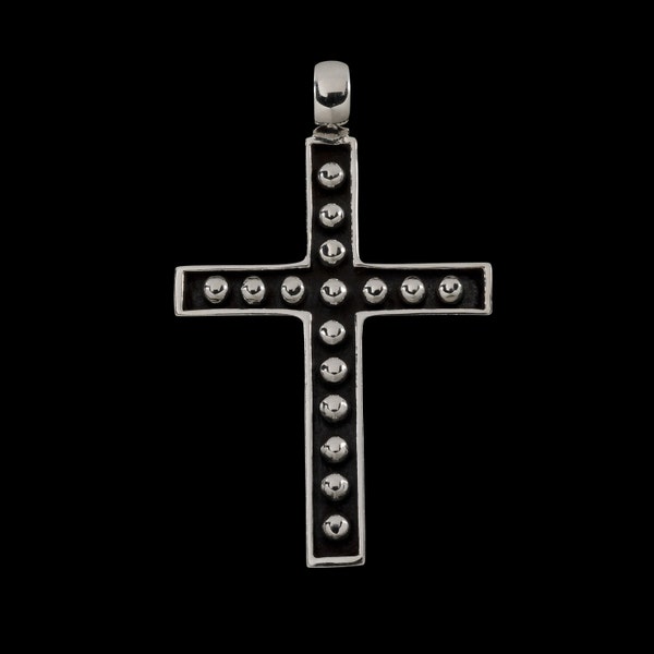 Beaded Cross Pendant      6419S