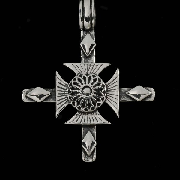 Four Diamond Maltese Cross Pendant  6423S