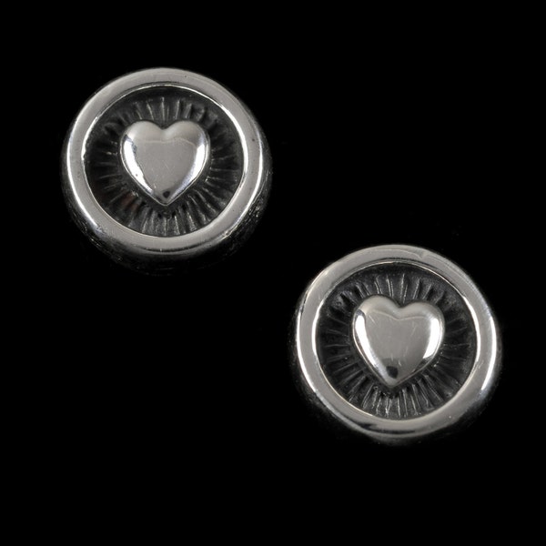 Heart Stud Earrings, B.C. Silver Collection       6351S