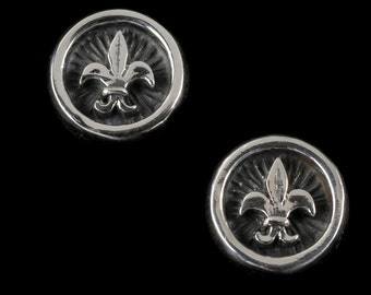 Fleur de lis Stud Earrings, B.C. Silver Collection, 6352S