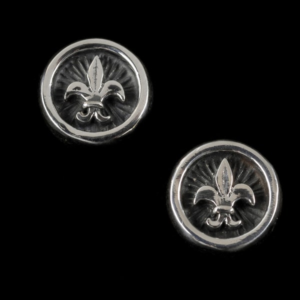 Fleur de lis Stud Earrings, B.C. Silver Collection, 6352S