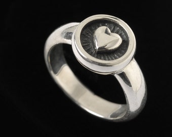 Heart Ring, B.C. Silver Collection    6507S