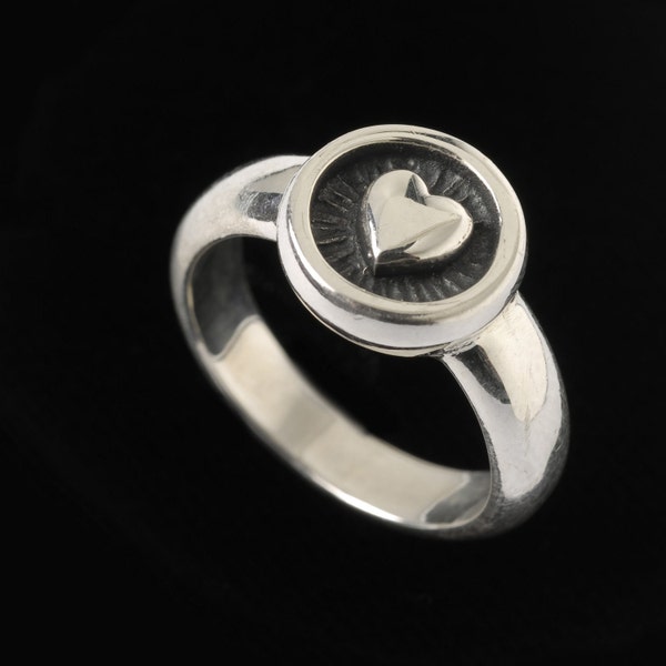 Heart Ring, B.C. Silver Collection    6507S