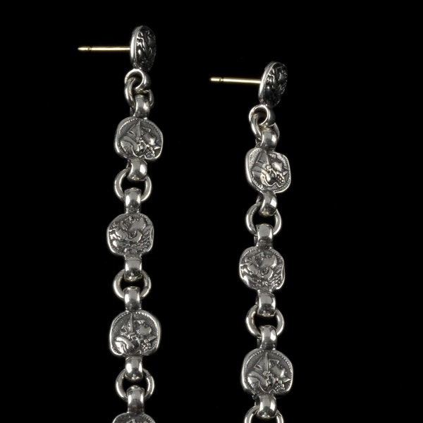 Medallion Five Drop Earrings, B.C. Silver Collection       6387S