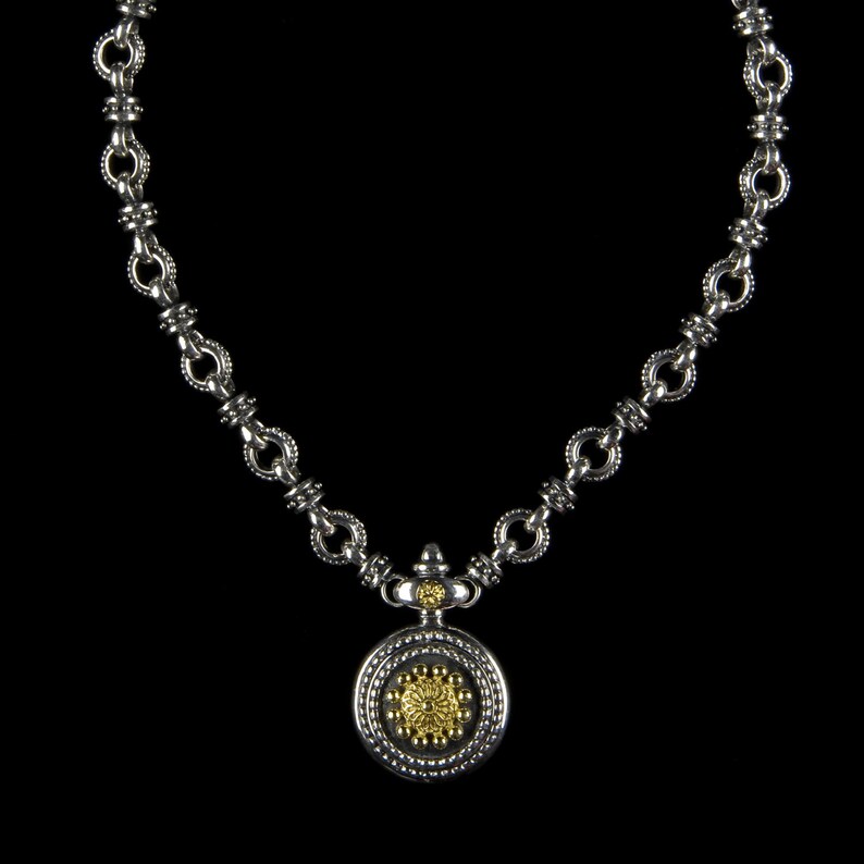 Sundial Necklace B.C. Silver Collection 6101SG Etsy Australia