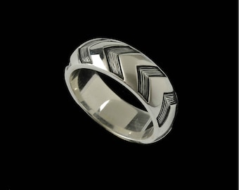 Wide Chevron Ring Band  2511S