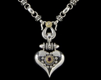 Classic Heart Necklace, B.C. Silver Collection      6113SGDR