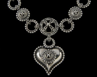 Chili Heart Necklace, B.C. Silver Collection        6109S