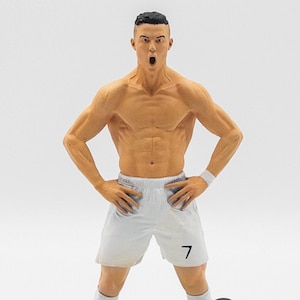 Hand-Painted Cristiano Ronaldo Resin Statue: CR7 Collectible Art