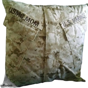 USMC MARPAT Desert Uniform Pillow Cover, made by USMC Official Hobbyist License 23078