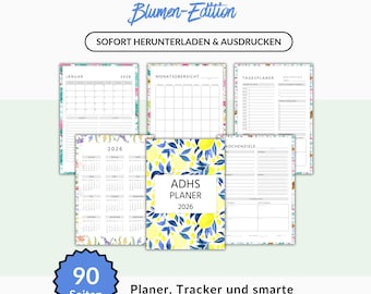 ADHS Planer 2026 als PDF Download für Erwachsene – für Struktur, Selbstfürsorge & mentale Gesundheit