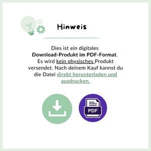 May include: A green download arrow icon and a purple PDF icon with the word "PDF" in white text. The text reads "This is a digital download product in PDF format. It will not be shipped. After your purchase, you can download and print the file directly."