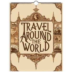 Calendario 2025 con Immagini Vintage delle Città del Mondo – Personalizzabile e di Alta Qualità