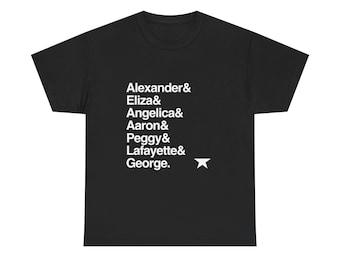 Camiseta Hamilton - Alexander Hamilton, Lista de Nomes de Apostas | Presente para Fãs do Musical da Broadway de Lin-Manuel Miranda e História