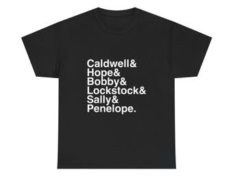 T-shirt Urinetown - Bobby Strong, Hope Cladwell Names List T-shirt | Voorrecht om te plassen Broadway-muzikaal cadeau, satirefan