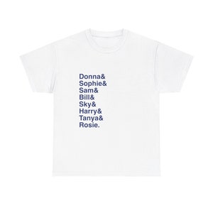 Mama Mia Broadway Musical Names List Tee, Broadway gift, Musical Theater Gift, Broadway Fan Gift, Broadway Actor Shirt, Theatre gift