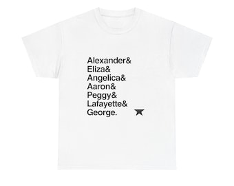 Camiseta Hamilton - Alexander Hamilton, Lista de Nomes de Apostas | Presente para Fãs do Musical da Broadway de Lin-Manuel Miranda e História