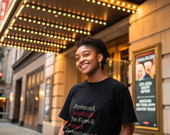 Hadestown T-Shirt - Orpheus, Eurydice, Hermes Names List Tee | Broadway Tony Winner Musical Gift, Way Down Hadestown