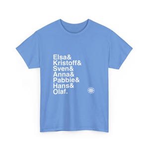 Frozen T-shirt - T-shirt met namenlijst Elsa, Anna, Olaf | Let It Go Disney Broadway muzikaal cadeau, sneeuwpopfan afbeelding 10
