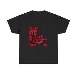 T-shirt Cabaret - Sally Bowles, maître de cérémonie, t-shirt avec liste de noms Kit Kat Klub | Cadeau pour comédie musicale Broadway, fan de Wilkommen