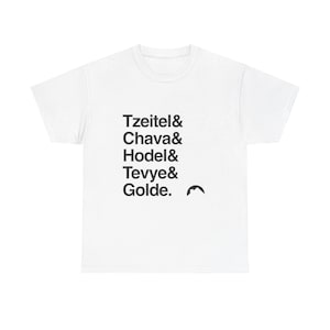 Fiddler on the Roof T-Shirt - Tevye, Tradition Names List Tee | Broadway Musical Gift, If I Were a Rich Man Fan