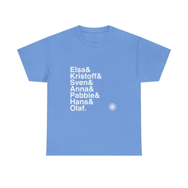 Frozen T-shirt - T-shirt met namenlijst Elsa, Anna, Olaf | Let It Go Disney Broadway muzikaal cadeau, sneeuwpopfan afbeelding 2