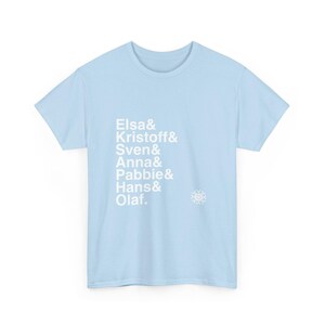 Frozen T-shirt - T-shirt met namenlijst Elsa, Anna, Olaf | Let It Go Disney Broadway muzikaal cadeau, sneeuwpopfan afbeelding 7