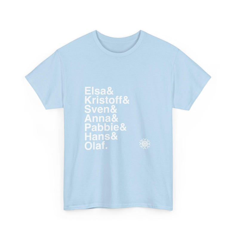 Frozen T-shirt - T-shirt met namenlijst Elsa, Anna, Olaf | Let It Go Disney Broadway muzikaal cadeau, sneeuwpopfan afbeelding 7